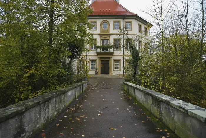 Framed Print : Moated castle Oppenweiler, built in the 18th century