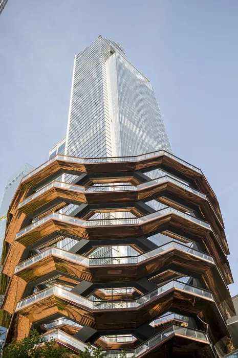 Framed Print : Modern architecture including Vessel Building in New York Framed Print : Modern architecture including Vessel Building in New York