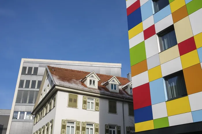 Framed Print : Modern architecture meets historic architecture