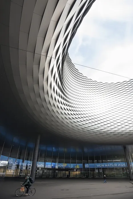 Framed Print : Modern architecture, new Basel Exhibition Centre building