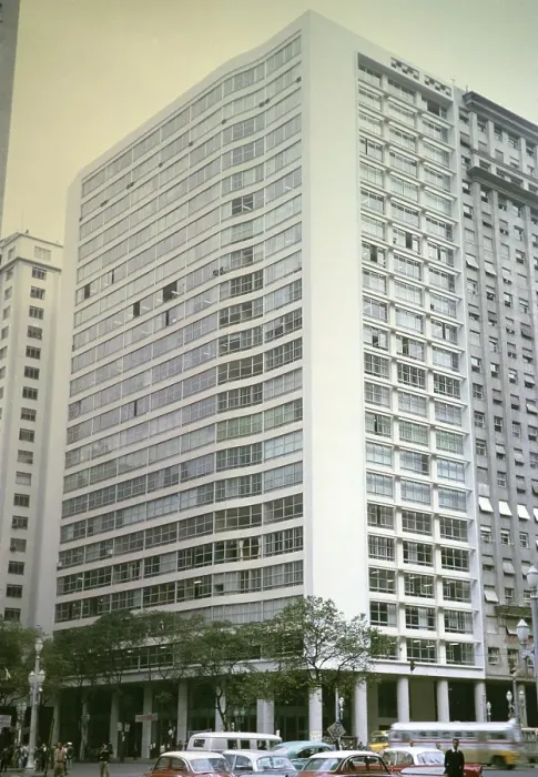 Framed Print : Modern architecture office building in Rio de Janeiro, Brazil 1962