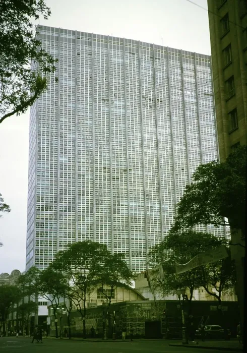 Framed Print : Modern architecture office building in Rio de Janeiro, Brazil 1962 Framed Print : Modern architecture office building in Rio de Janeiro, Brazil 1962
