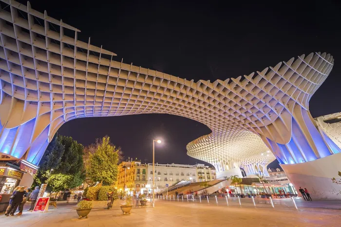 Framed Print : Modern architecture, wooden structure Metropol Parasol