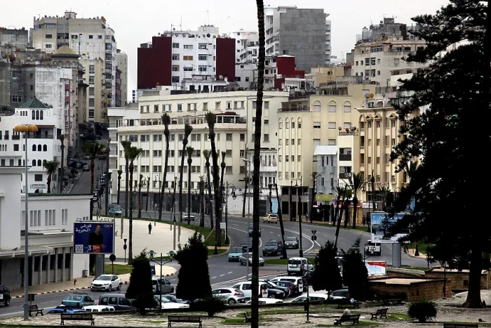 Framed Print : Modern cityscape of Tangier along Avenue Mohammed VI