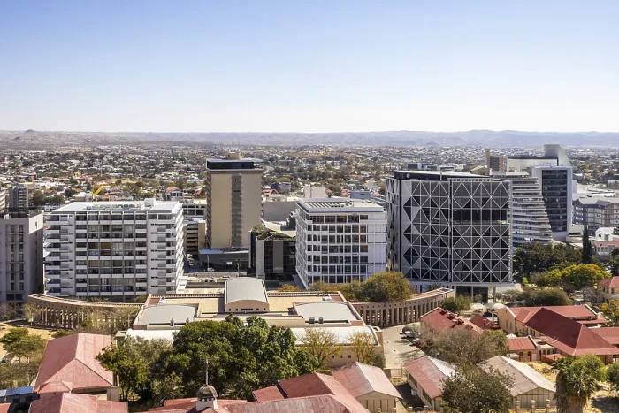 Framed Print : Modern downtown Windhoek, Namibia Framed Print : Modern downtown Windhoek, Namibia