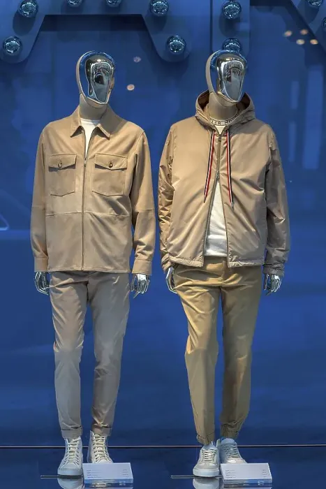Framed Print : Modern mannequins in an outdoor shop