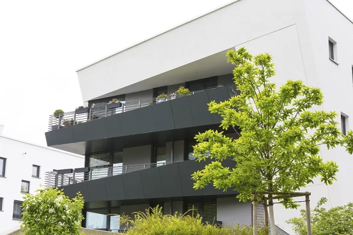 Framed Print : Modern residential building by architect Rico Sprenger