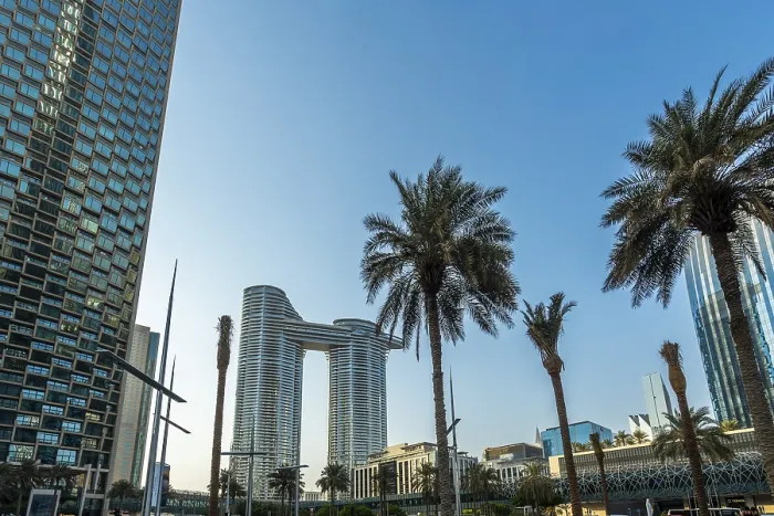 Framed Print : Modern skyline of Abu Dhabi, United Arab Emirates