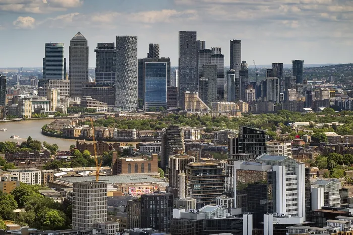 Framed Print : Modern skyline on the Thames, Canary Wharf complex Framed Print : Modern skyline on the Thames, Canary Wharf complex