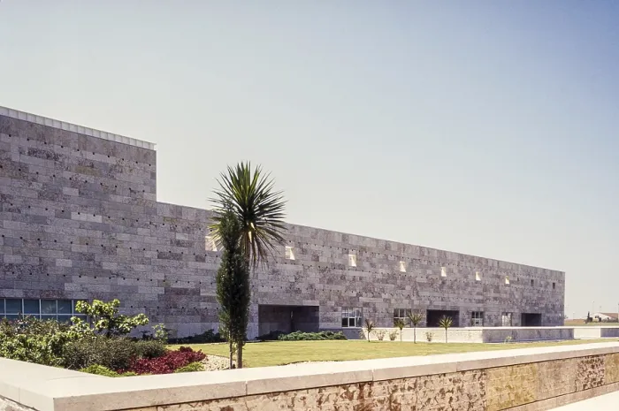 Framed Print : Modern stone architecture of Belem Lisbon Cultural Center