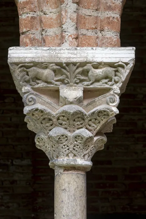 Framed Print : Moissac, Saint-Pierre Abbey, cloister, capital