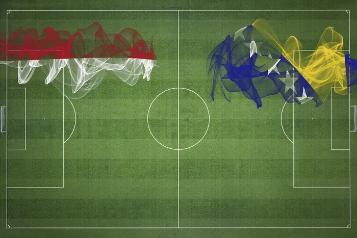 Framed Print : Monaco vs Bosnia and Herzegovina Soccer Match