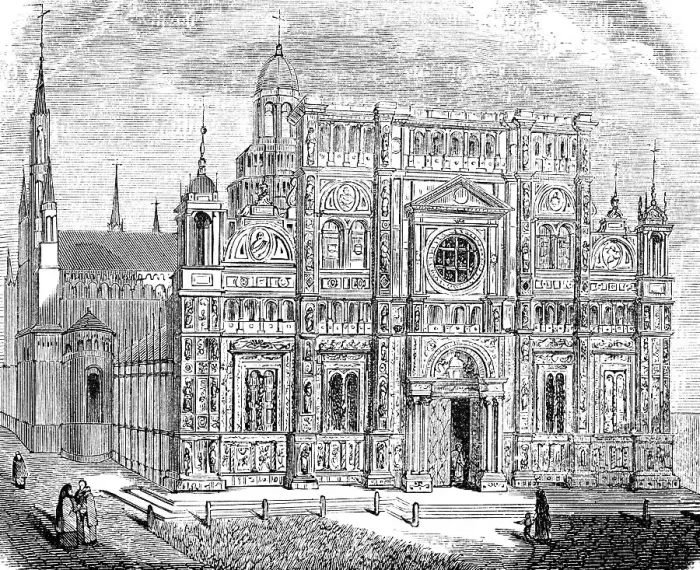 Framed Print : Monastery complex in Certosa di Pavia
