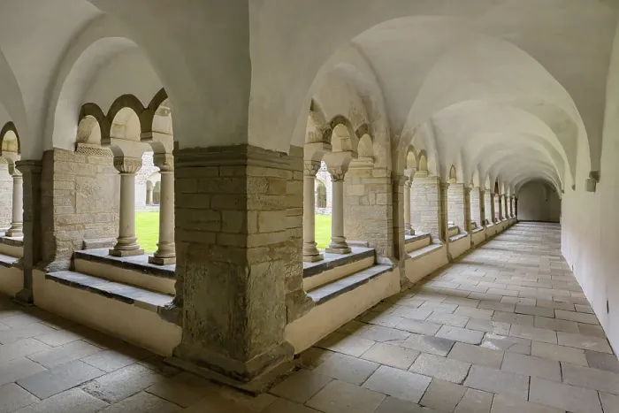 Framed Print : Monastery of our Lady, Cloister and patio