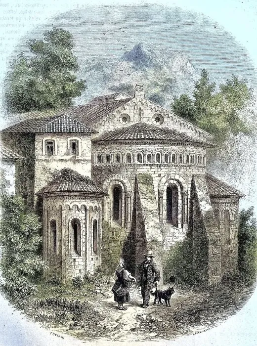 Framed Print : Monastery of Saint-Guilhem-le-Desert was a Benedictine monastery in the French commune of Saint-Guilhem-le-Desert in