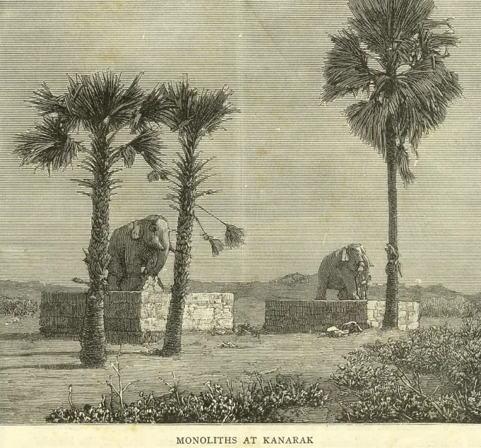 Framed Print : Monoliths at Konarak, Orissa, India, Asia