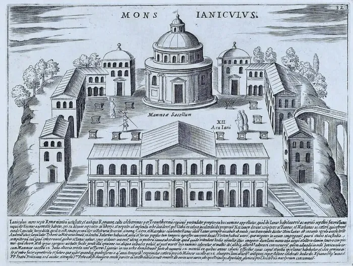 Framed Print : Mons Ianiculus is the second highest of the hills of Rome
