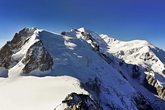 Framed Print : Mont Blanc du Tacul covered with snow from the left