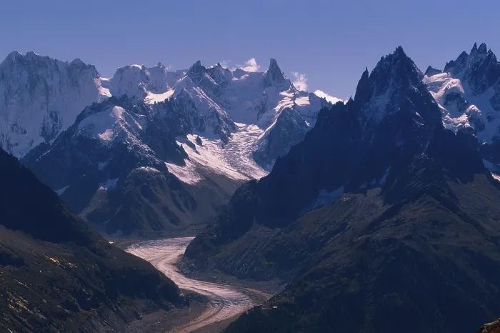 Framed Print : Mont Blanc Massif, Mer de Glace