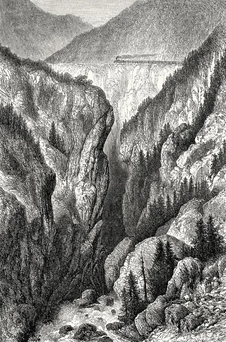 Framed Print : The Mont Cenis Pass Railway, Savoie