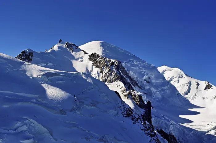 Framed Print : Mont Maudit covered with snow from the left