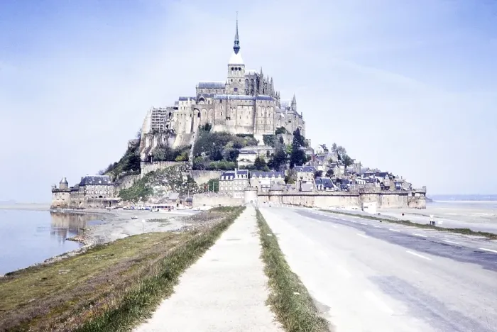 Framed Print : Mont Saint Michel, Normandy, France, 1979, Europe Framed Print : Mont Saint Michel, Normandy, France, 1979, Europe
