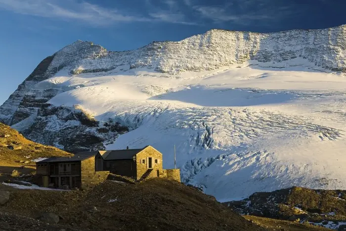 Framed Print : Monte Leone hut, Monte Leone mountain and Chaltwassergletscher glacier Framed Print : Monte Leone hut, Monte Leone mountain and Chaltwassergletscher glacier