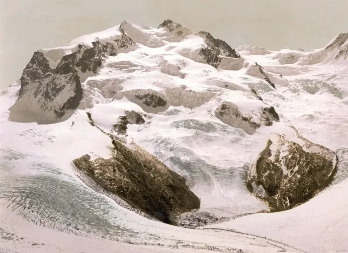 Framed Print : Monte Rosa is an extensive mountain massif in the Valais Alps Framed Print : Monte Rosa is an extensive mountain massif in the Valais Alps