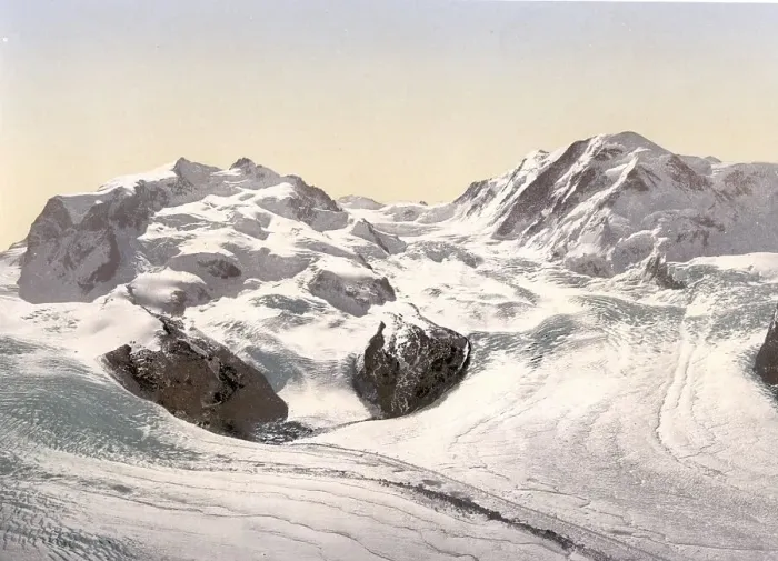 Framed Print : Monte Rosa und der Gornergletscher