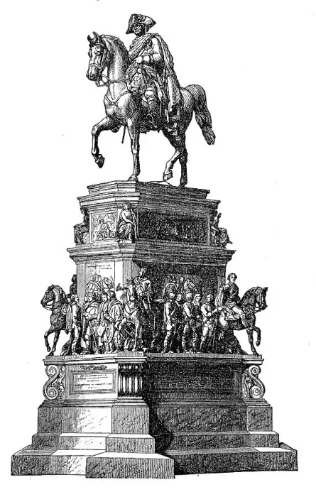 Framed Print : The monument to Frederick the Great in Berlin