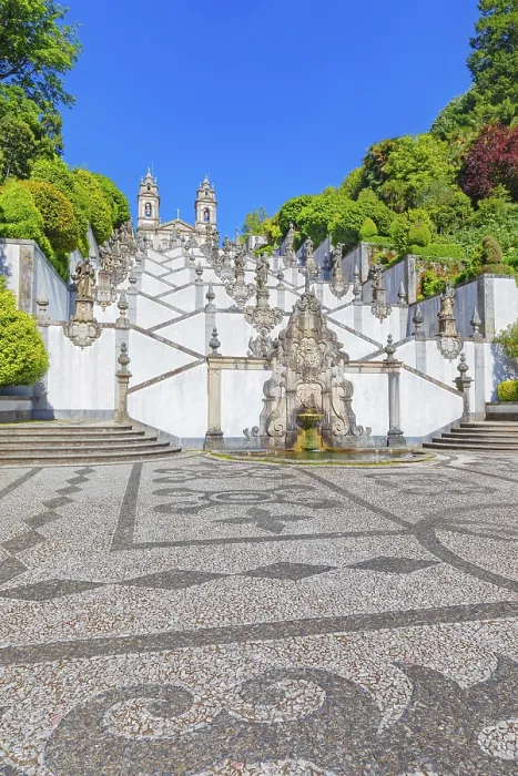 Framed Print : Monumental baroque stairway leading Bom Jesus do Monte church