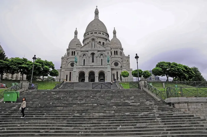 Framed Print : Monumental stairs lead to a large basilica under a cloudy sky Framed Print : Monumental stairs lead to a large basilica under a cloudy sky