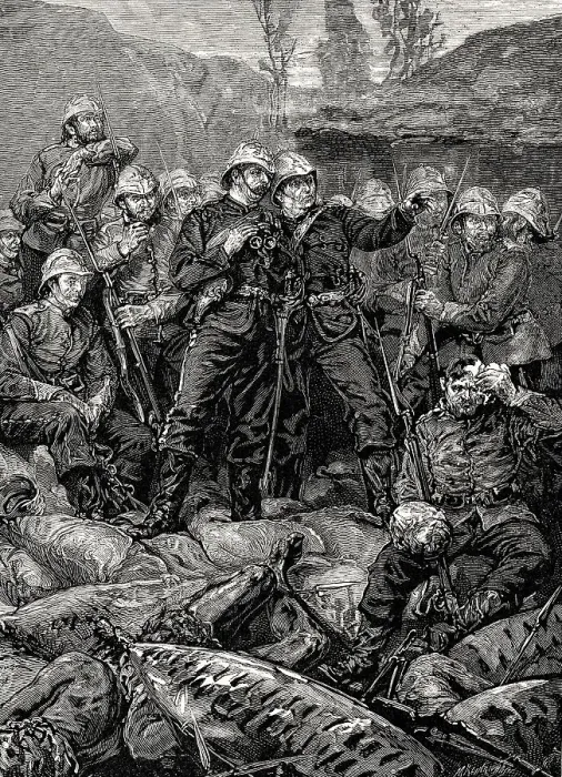 Framed Print : The morning after the Defence of Rorke's Drift Framed Print : The morning after the Defence of Rorke's Drift