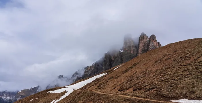 Framed Print : Morning mist in the Dolomites in South Tyrol