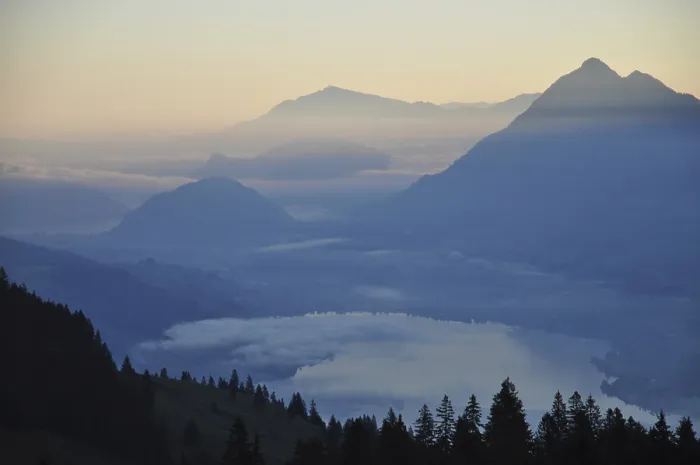 Framed Print : Morning, mountains, mountain, Switzerland