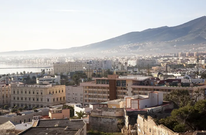 Framed Print : Morning view over the city Melilla autonomous city state Spanish territory in north Africa
