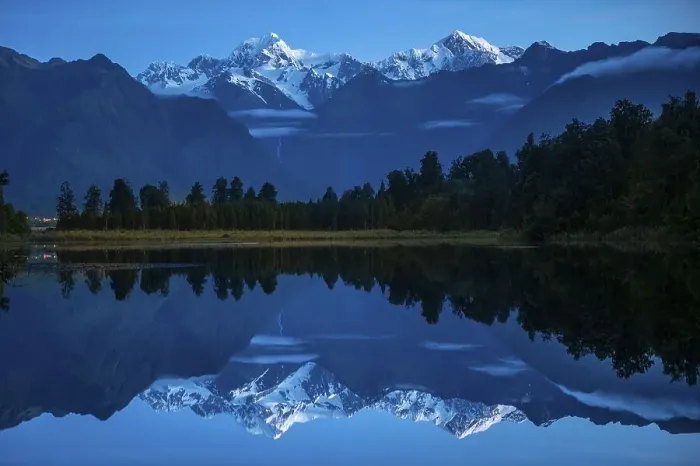 Framed Print : Morning view of Mount Cook and Mount Tasman