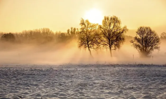 Framed Print : Morning winter landscape, Schildow Framed Print : Morning winter landscape, Schildow