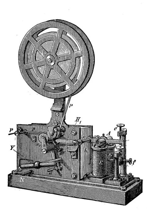 Framed Print : Morse receiver, Morse-Stiftschreiber