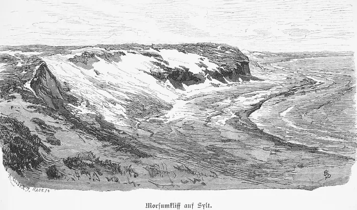 Framed Print : Morsumkliff on Sylt, North Frisia