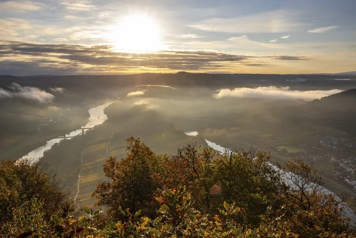 Framed Print : The Moselle bend, a beautiful river
