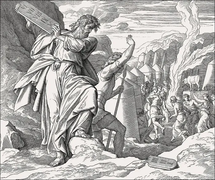 Framed Print : Moses destroying the tables, Golden Calf Framed Print : Moses destroying the tables, Golden Calf