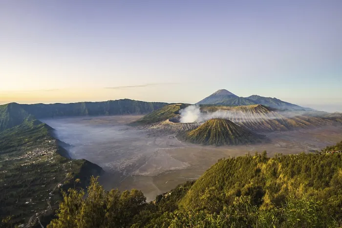 Framed Print : Mount Bromo volcano at sunrise