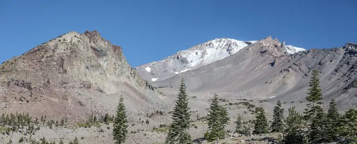 Framed Print : Mount Shasta in northern California with blue sky