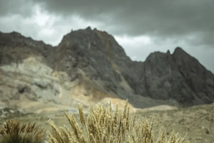 Framed Print : Mountain landscape in the Andean highlands