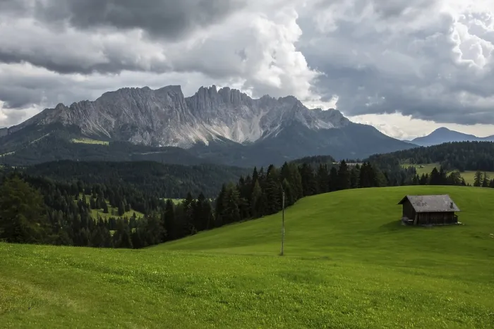Framed Print : Mountain landscape, dolomiti, italy