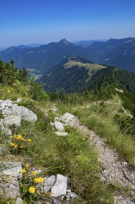 Framed Print : Mountain landscape, hiking trail to Regenspitz with view to Feichtensteinalm