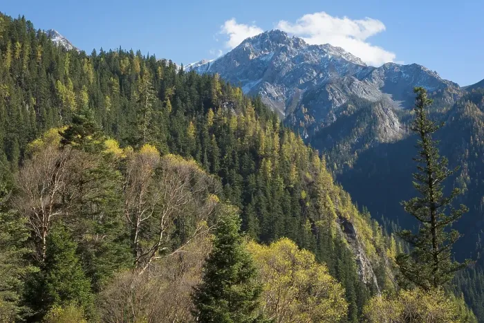 Framed Print : Mountain landscape, Jiuzhaigou National Park Framed Print : Mountain landscape, Jiuzhaigou National Park