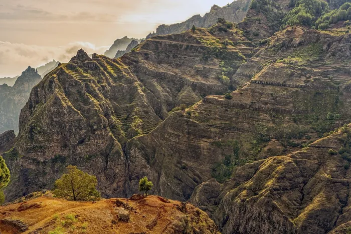 Framed Print : Mountain Landscape Santo Antao Island Cape Verde