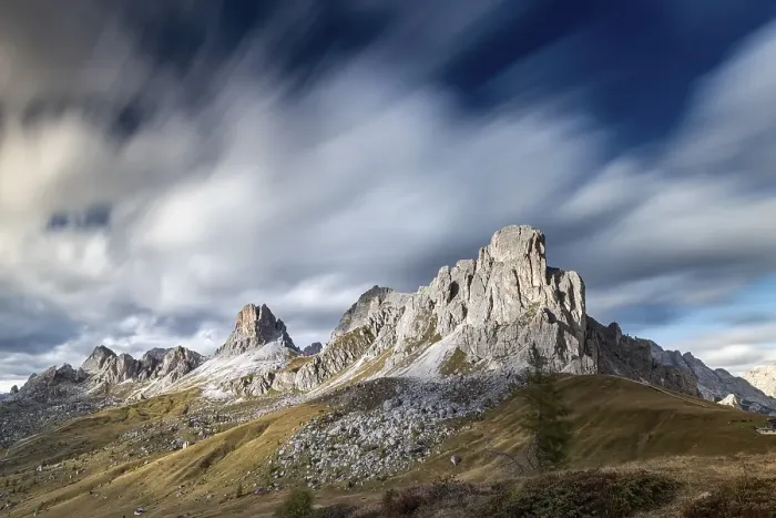 Framed Print : Mountain massif, Passo di Giau